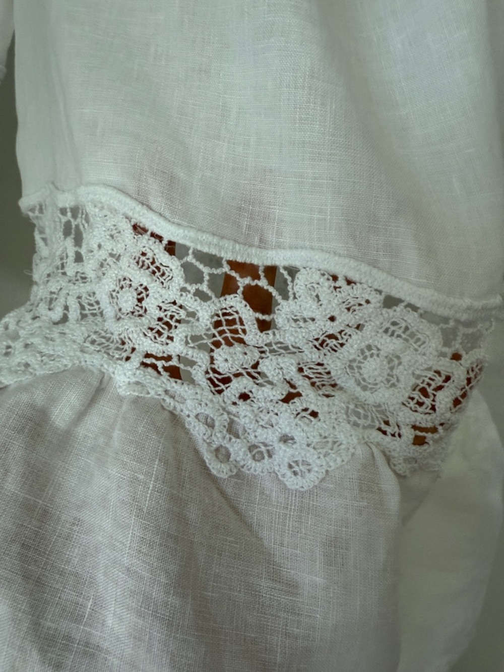 Ismeralda Lace linen white off shoulder top - Picture 3 of 5